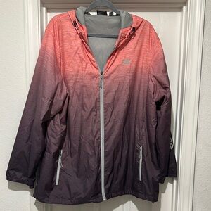 New Balance Red and Black windbreaker with Hood